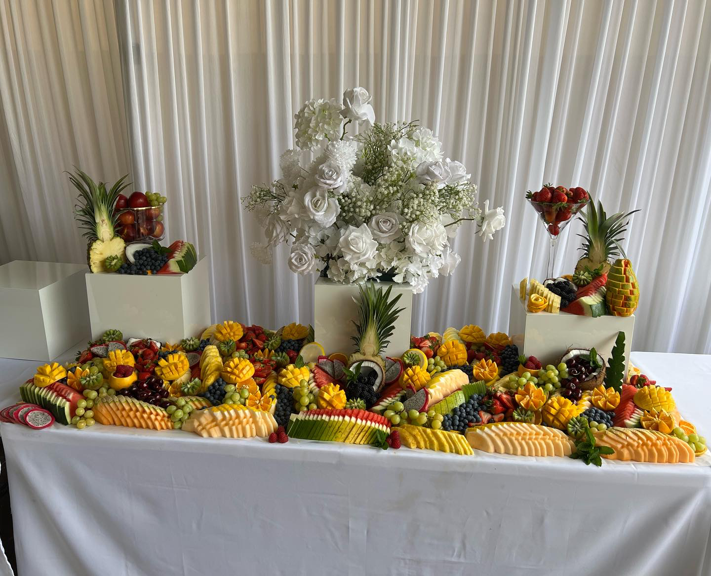 Table (1.2 meters) with White Plinths